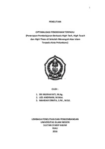 Optimalisasi Pendidikan Terpadu (Penerapan Pembelajaran Berbasis High ...